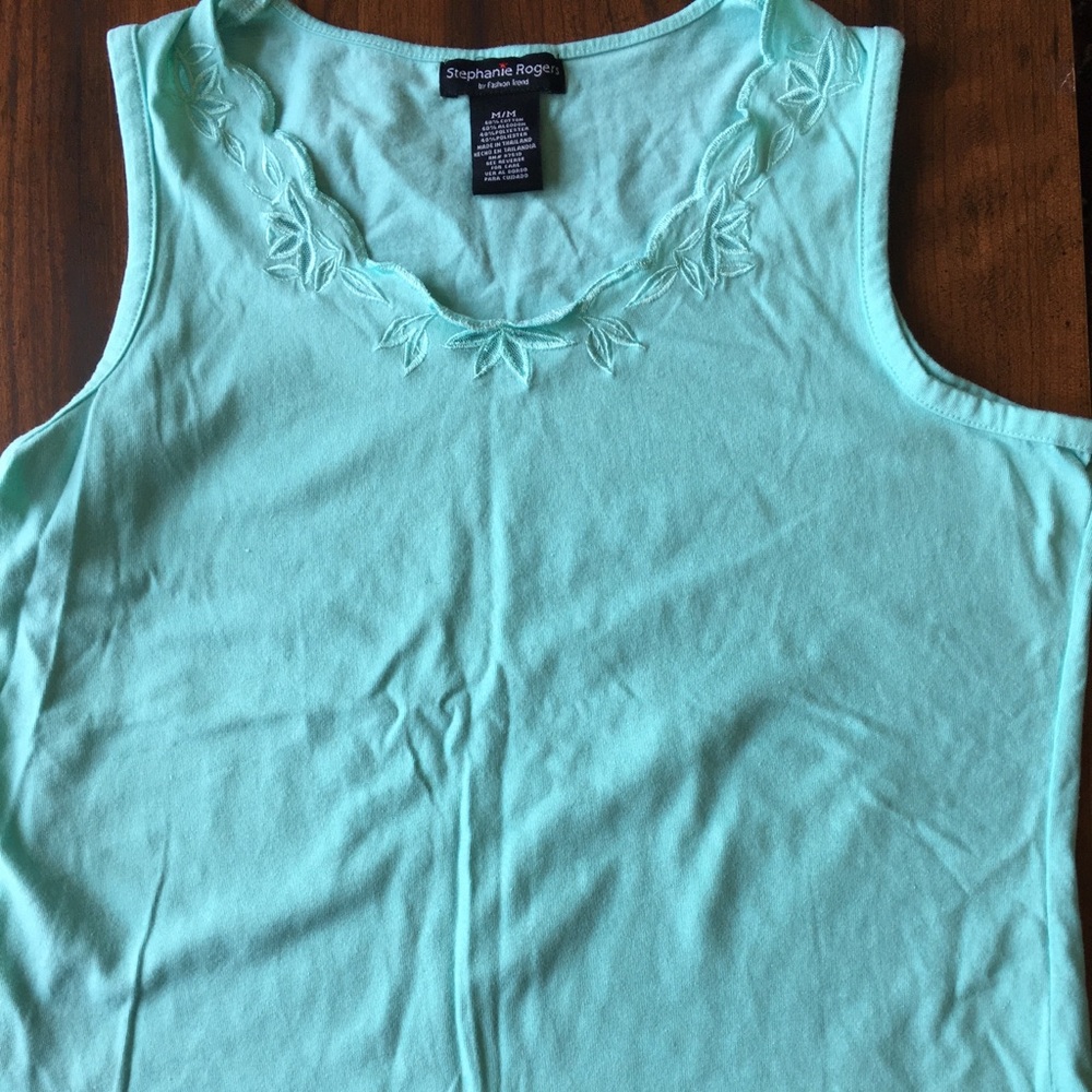 Embroidered tank top